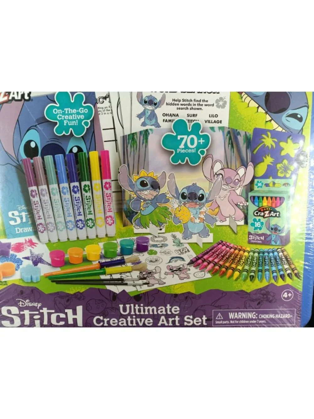 Disney Stitch Ultimate Creative Art Set Cra-Z-Art 70+ Pieces